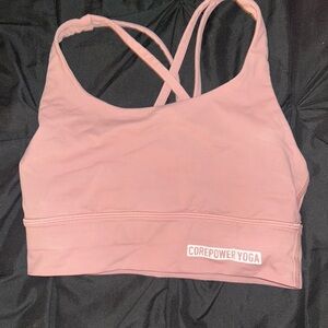 lululemon athletica CorePower Yoga Light Pink Strappy Sports Bra